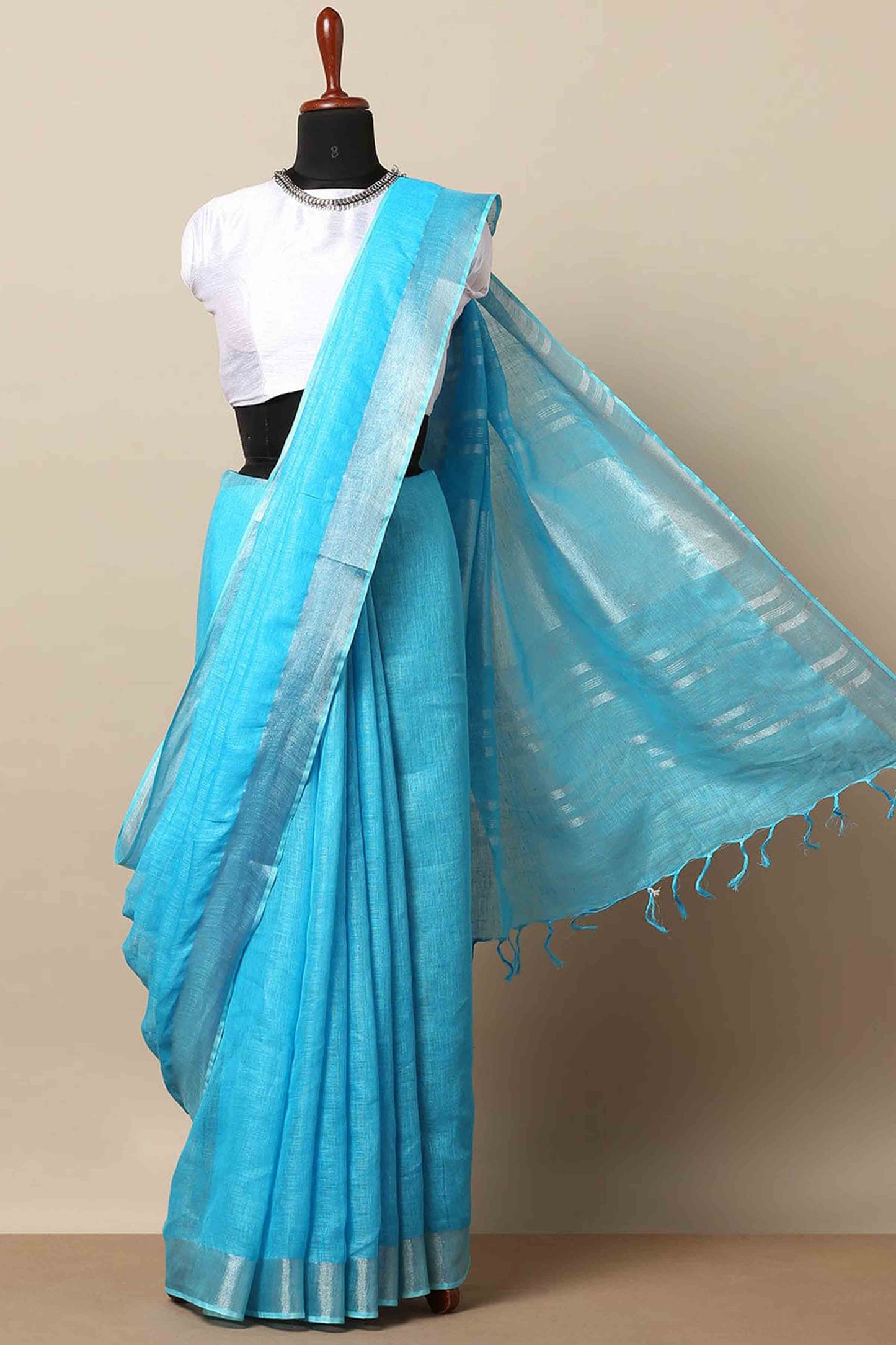 Organic Linen Saree LS09