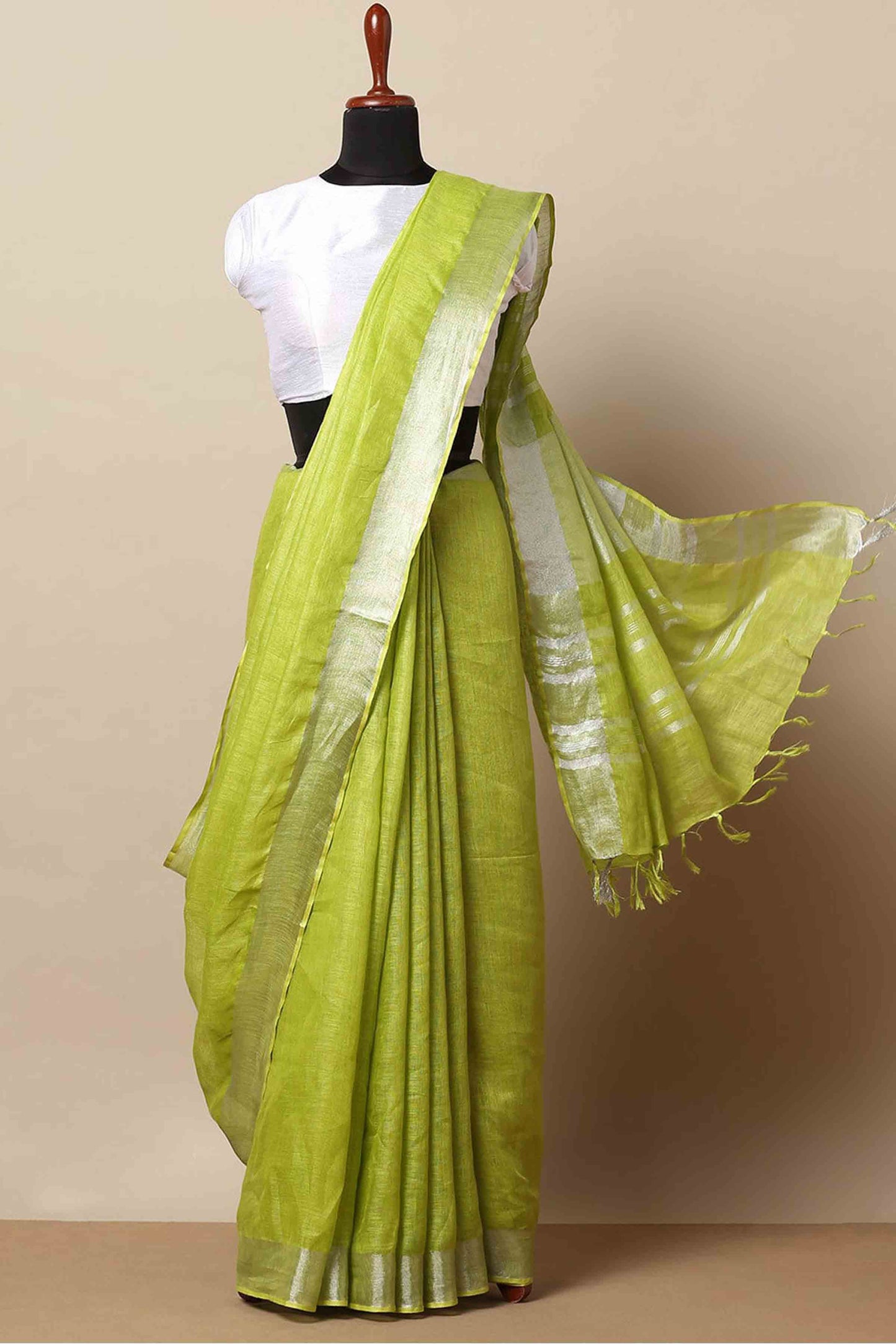 Organic Linen Saree LS12