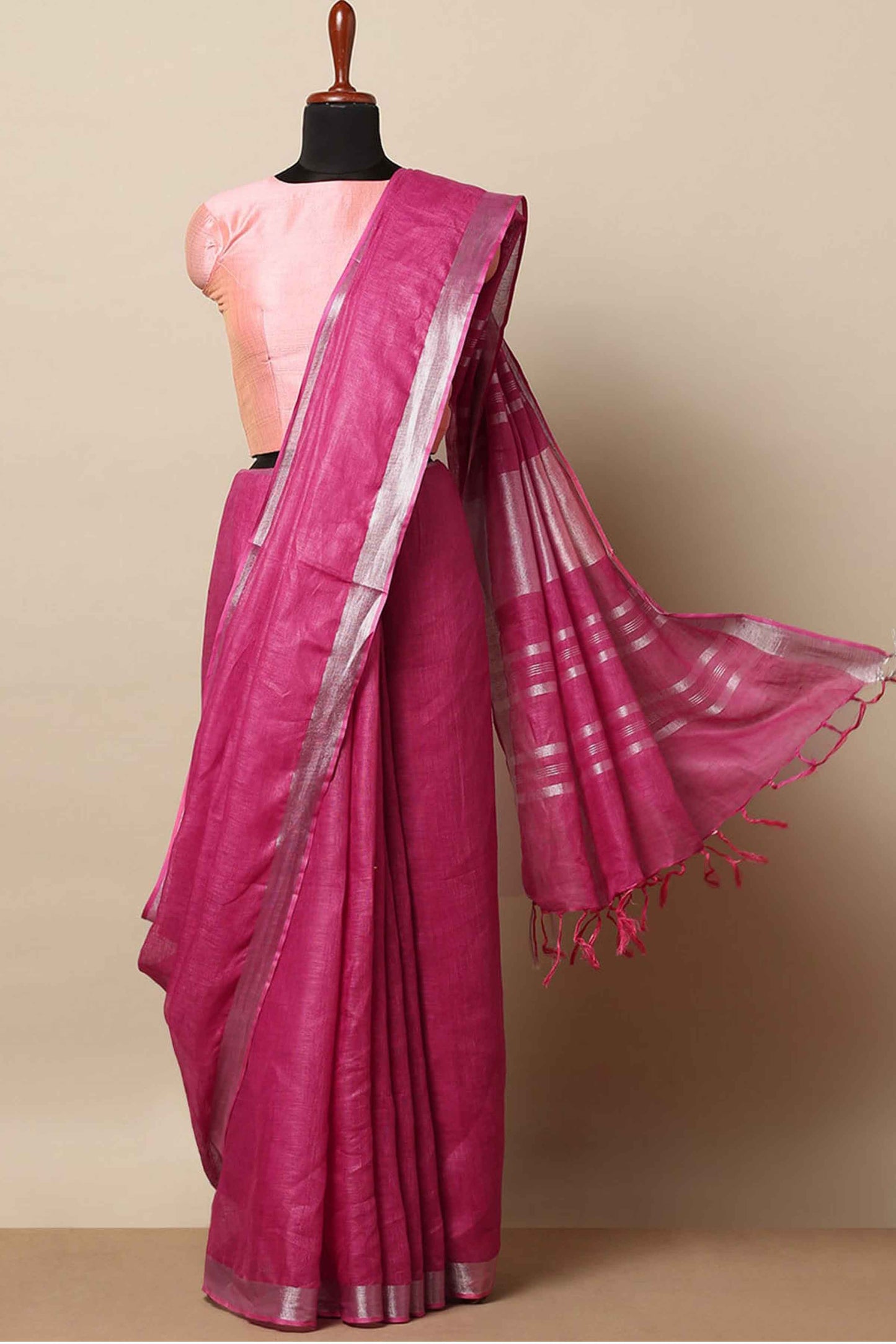 Organic Linen Saree LS13