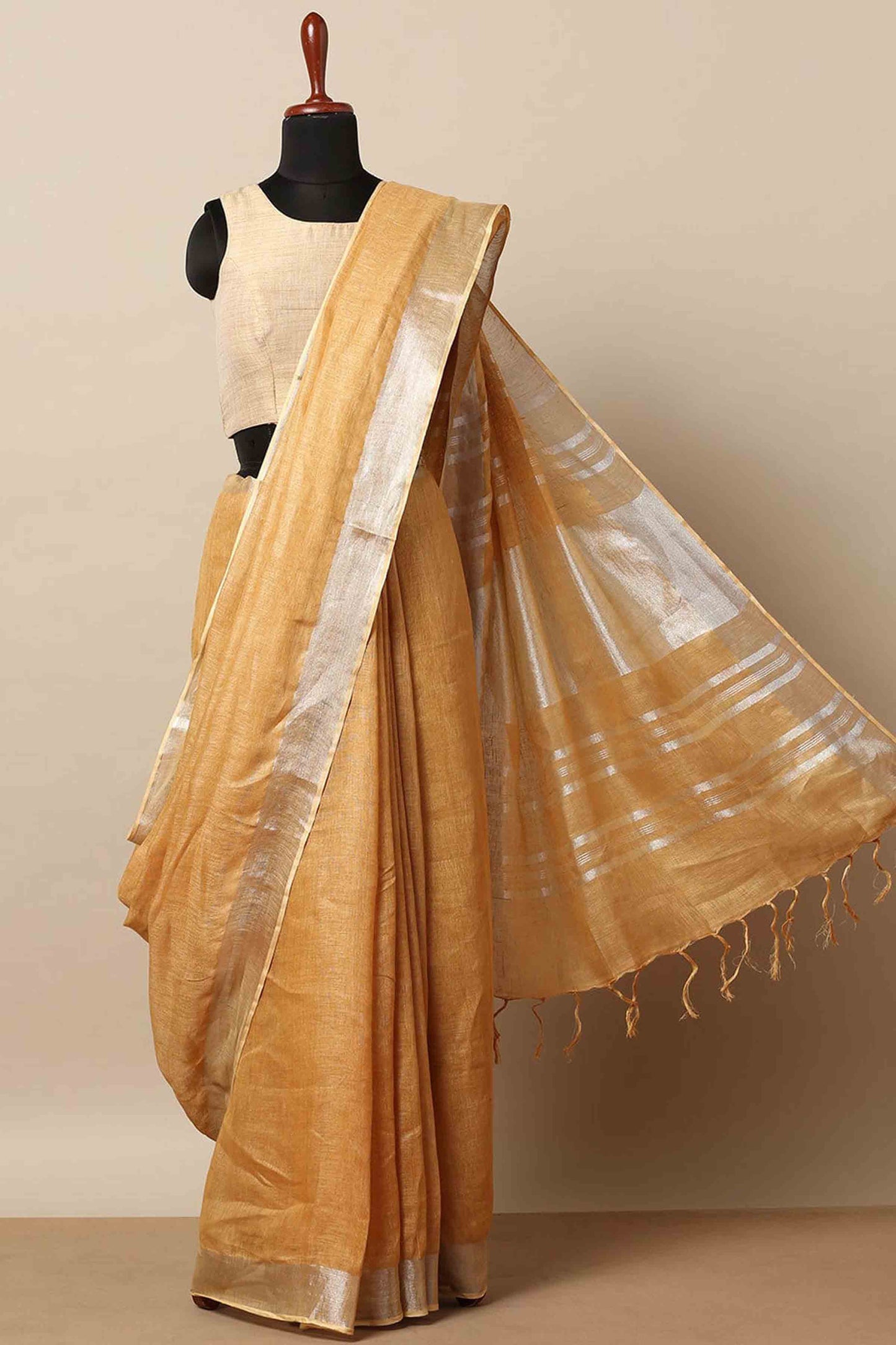 Organic Linen Saree LS14
