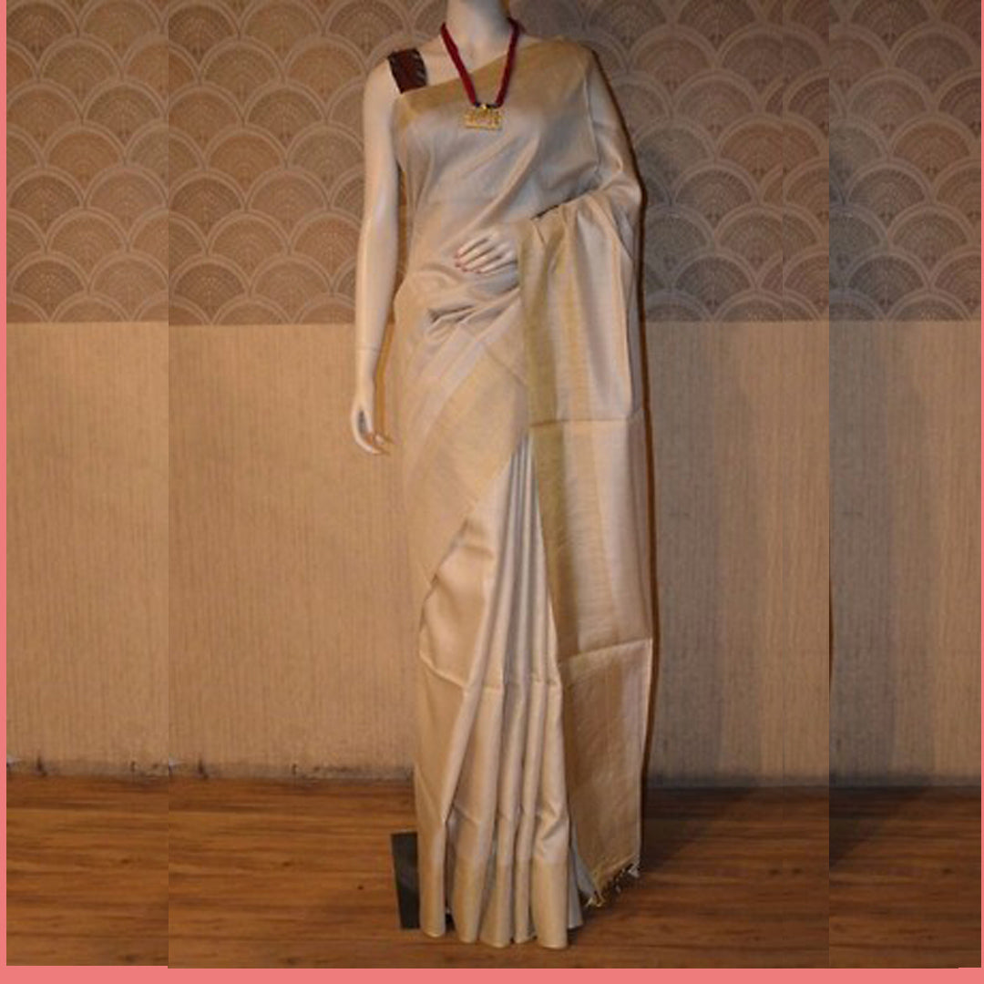 Pure Tussar Munga Silk Saree TMB05