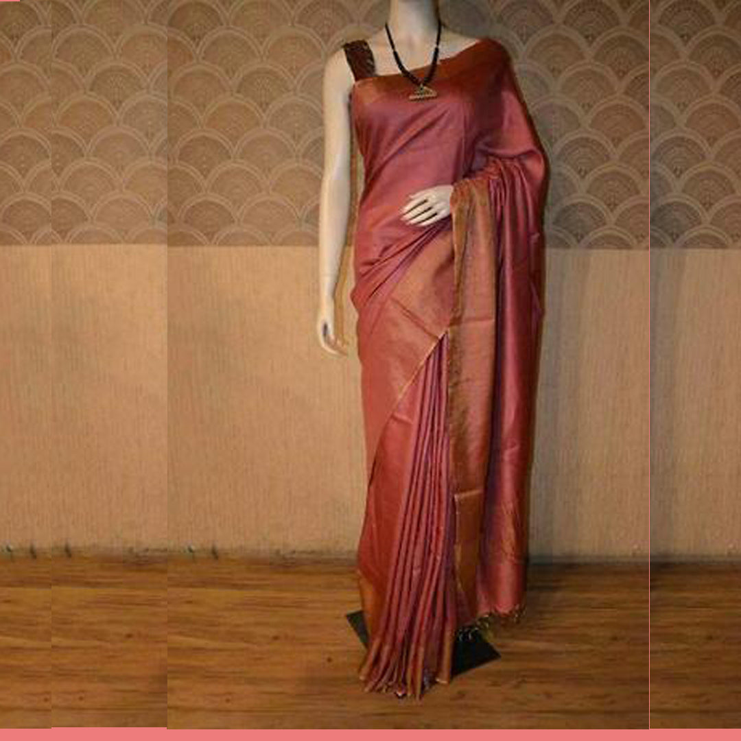 Pure Tussar Munga Silk Saree TMB07