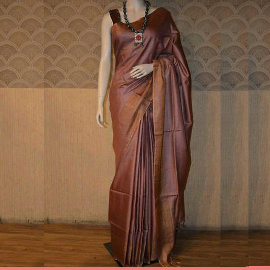 Pure Tussar Munga Silk Saree TMB11