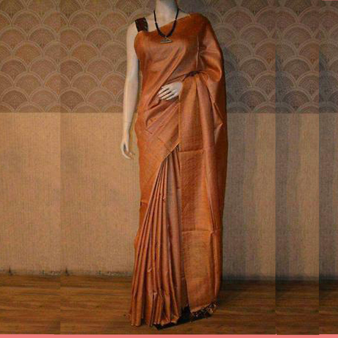 Pure Tussar Munga Silk Saree TMB12