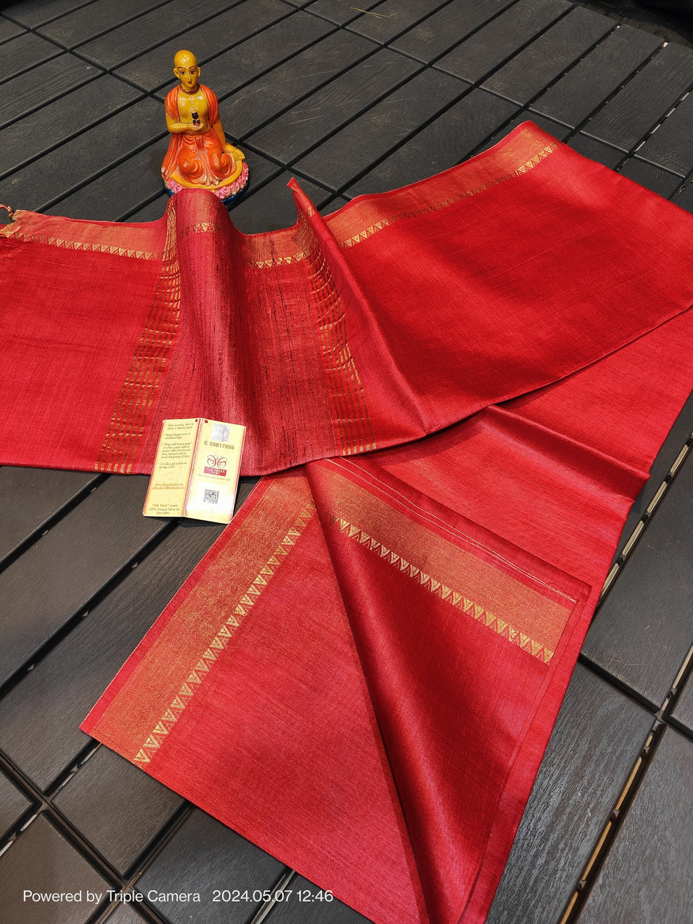 Pure Handloom Tussar Moonga Silk Saree TMB23