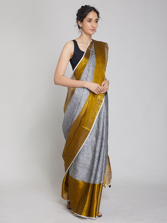 Organic Linen Saree LS51