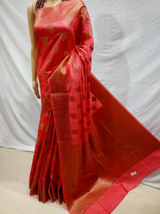 Semi Tussar Munga Banarasi Silk Saree STM01