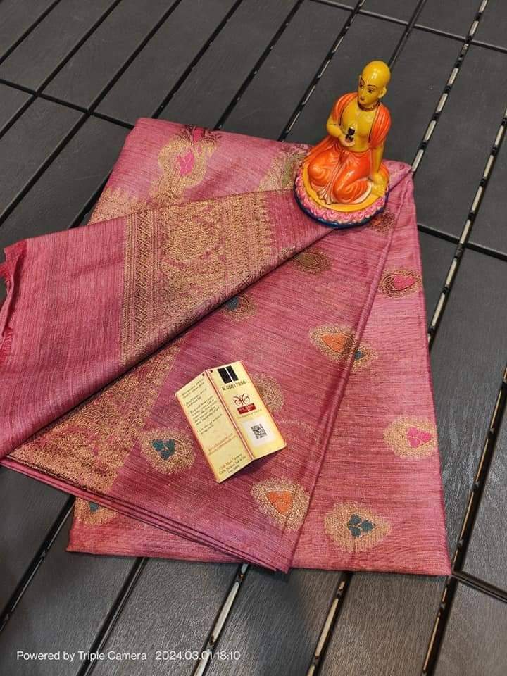 Semi Tussar Munga Banarasi Silk Saree STM24