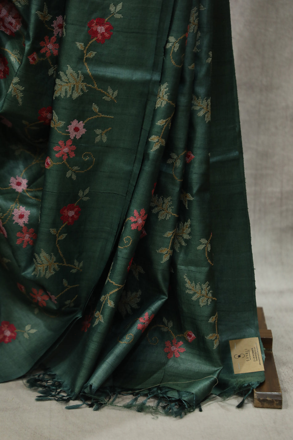 Bhagalpuri Pure Tussar Silk Saree With Beautiful Embroidery Work Saree BSE14
