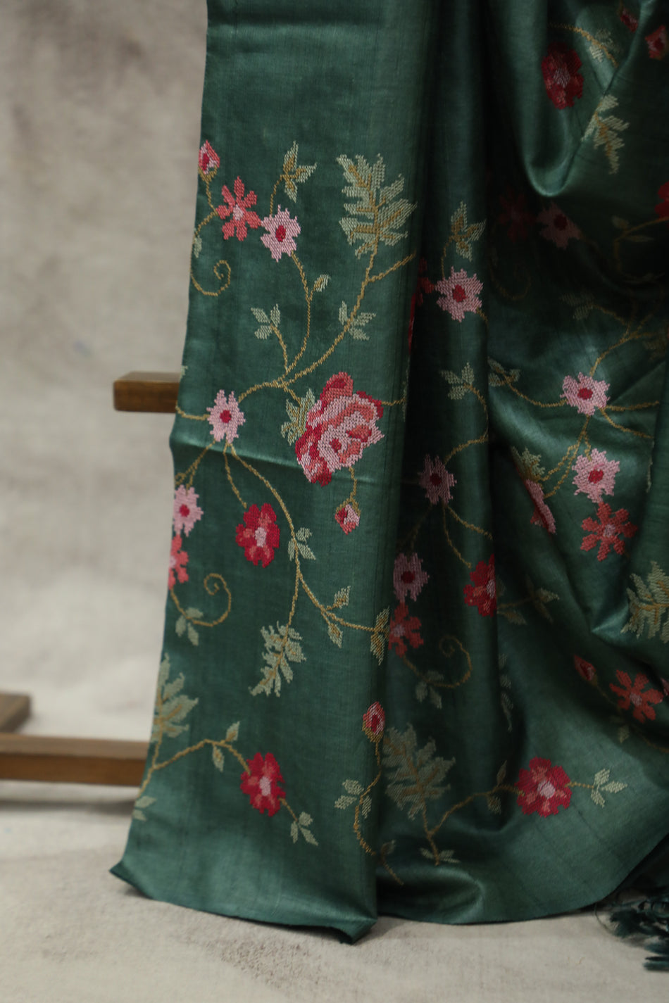 Bhagalpuri Pure Tussar Silk Saree With Beautiful Embroidery Work Saree BSE14