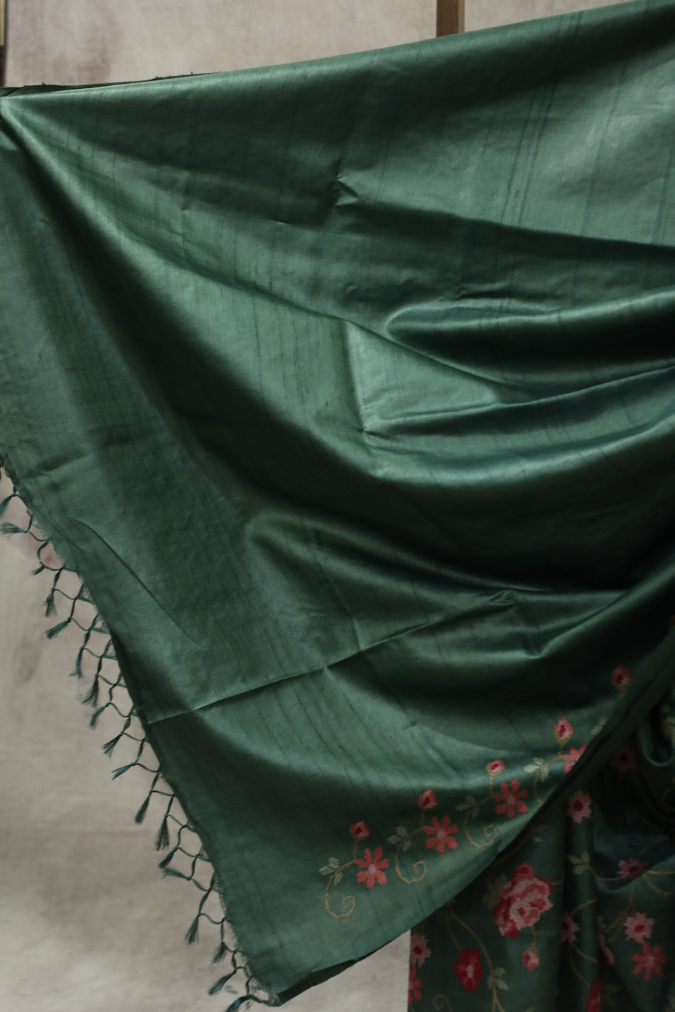 Bhagalpuri Pure Tussar Silk Saree With Beautiful Embroidery Work Saree BSE14