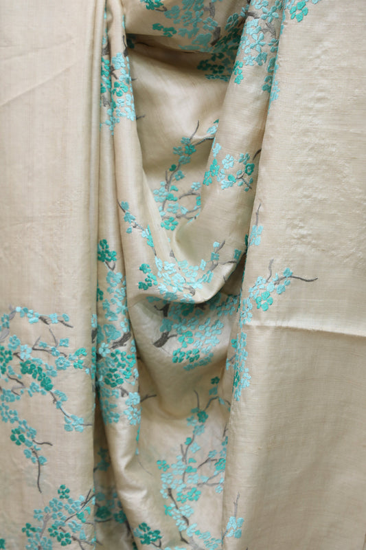 Bhagalpuri Pure Tussar Silk Saree With Beautiful Embroidery Work Saree BSE03