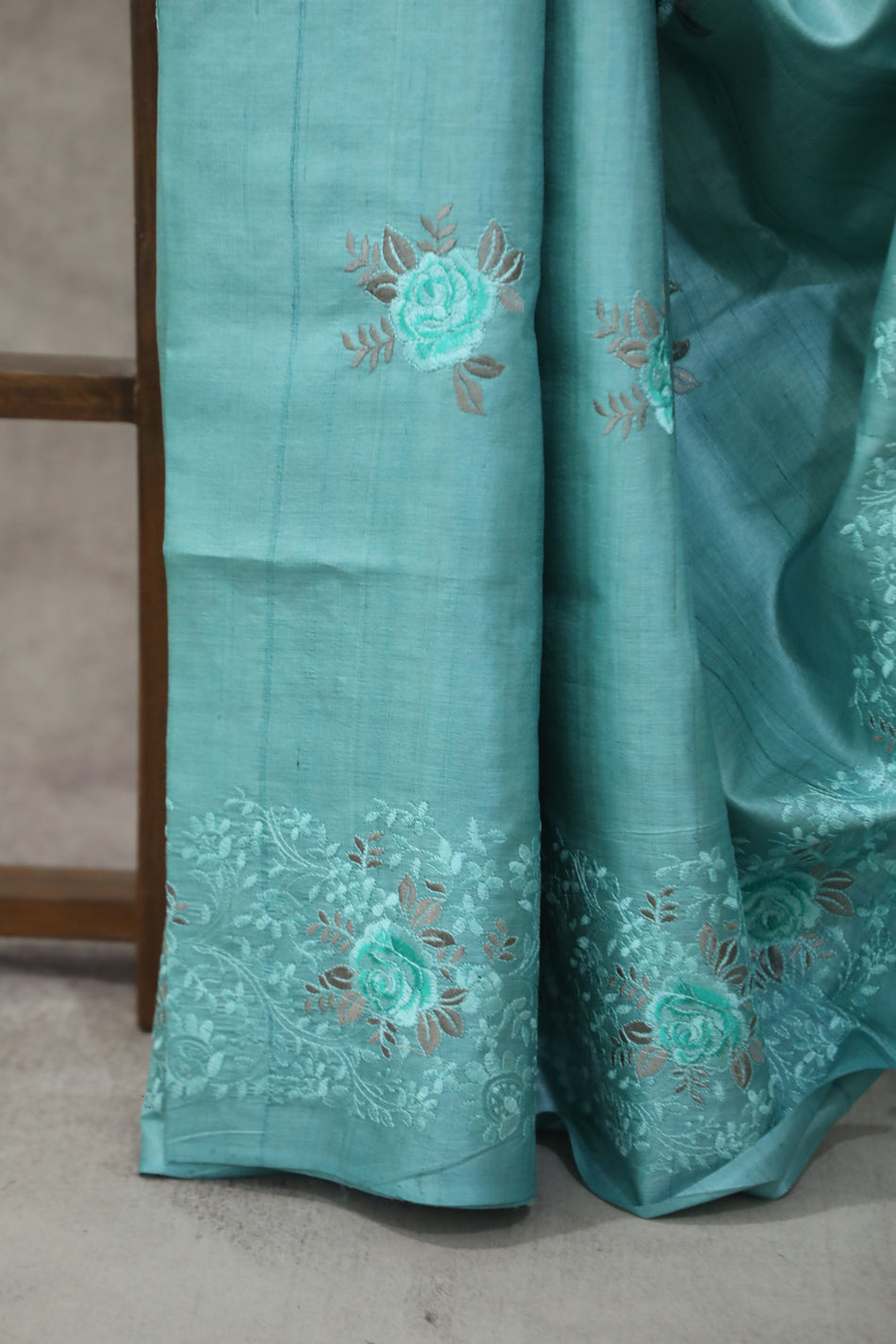 Bhagalpuri Pure Tussar Silk Saree With Beautiful Embroidery Work Saree BSE29