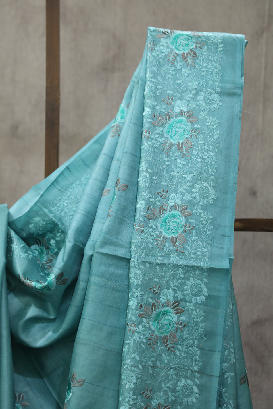 Bhagalpuri Pure Tussar Silk Saree With Beautiful Embroidery Work Saree BSE29