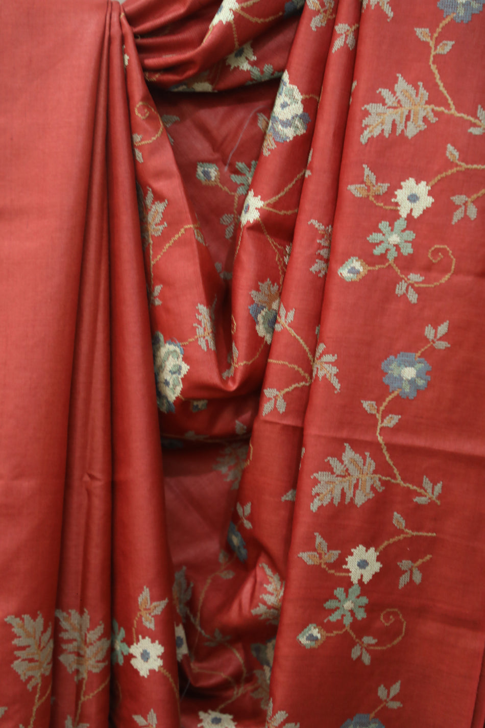 Bhagalpuri Pure Tussar Silk Saree With Beautiful Embroidery Work Saree BSE17