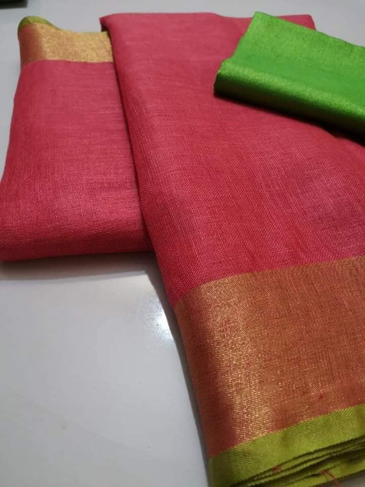 Organic Linen Saree LS40