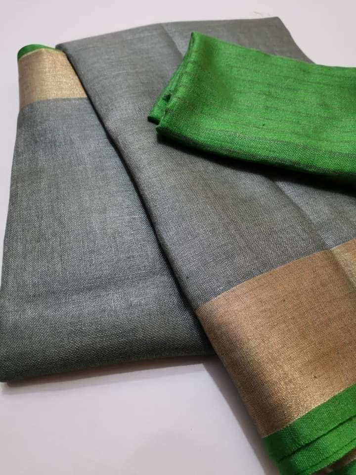 Organic Linen Saree LS49