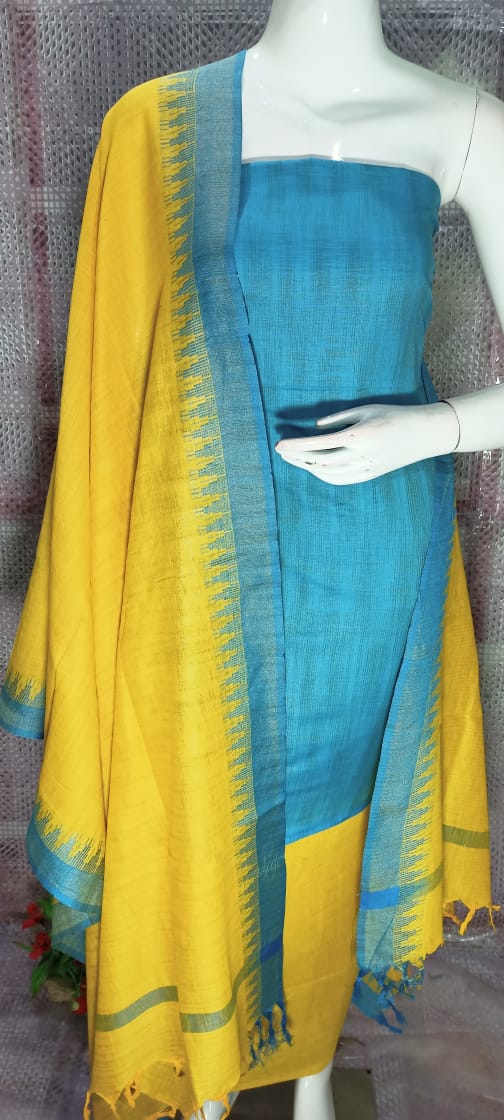 Cotton Dupion Silk Unstitched Dress Material SUD10