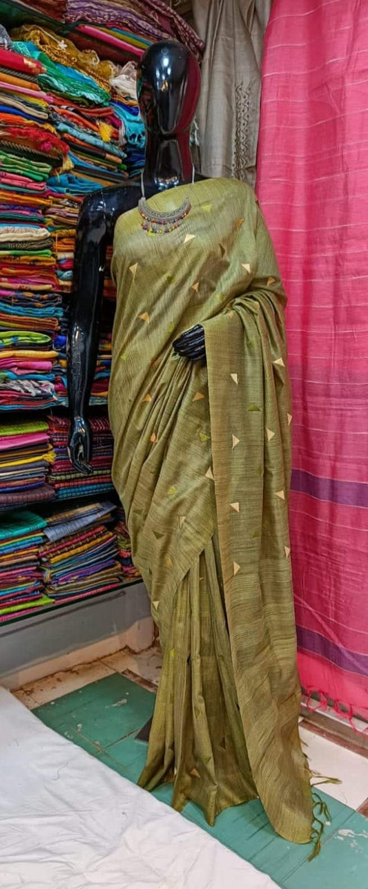Katan Silk Saree With Beautiful Embroidery Work Saree KSB14