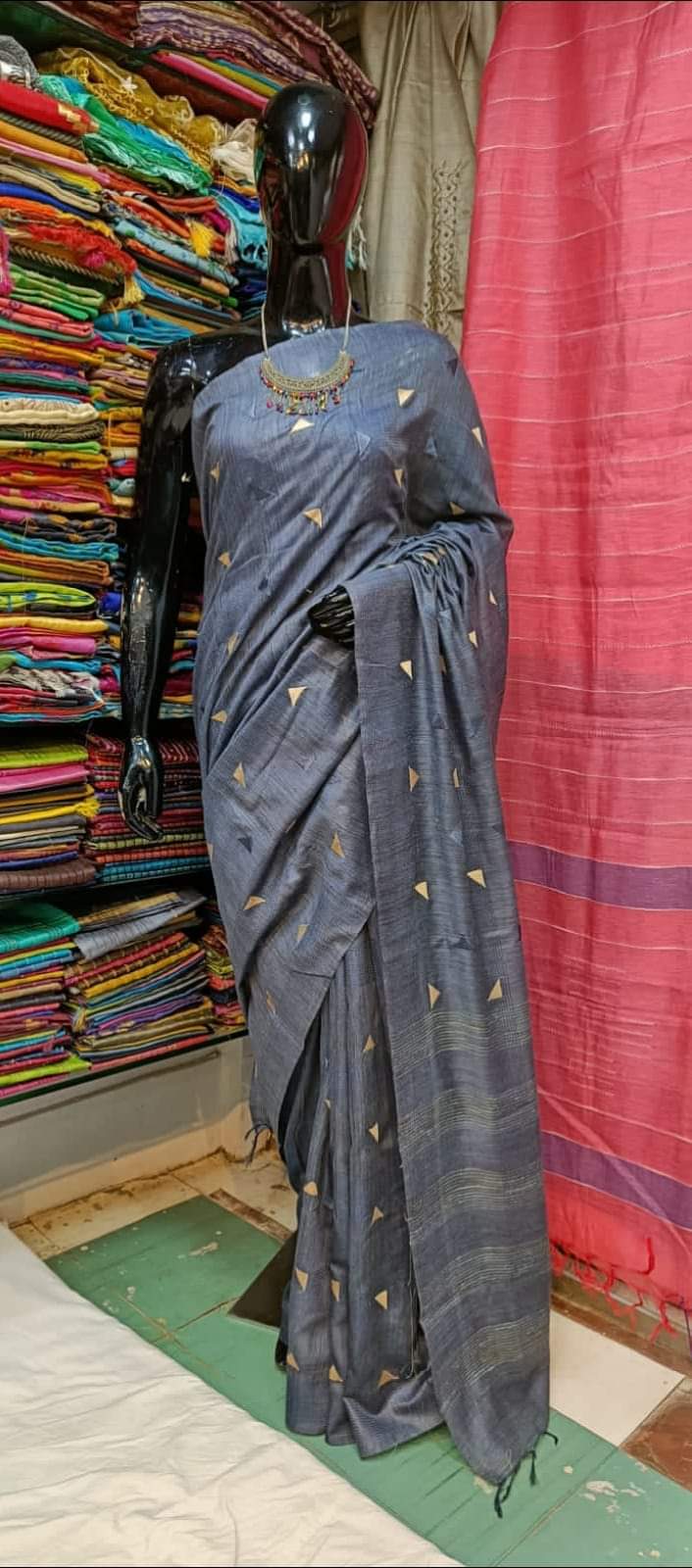 Katan Silk Saree With Beautiful Embroidery Work Saree KSB19