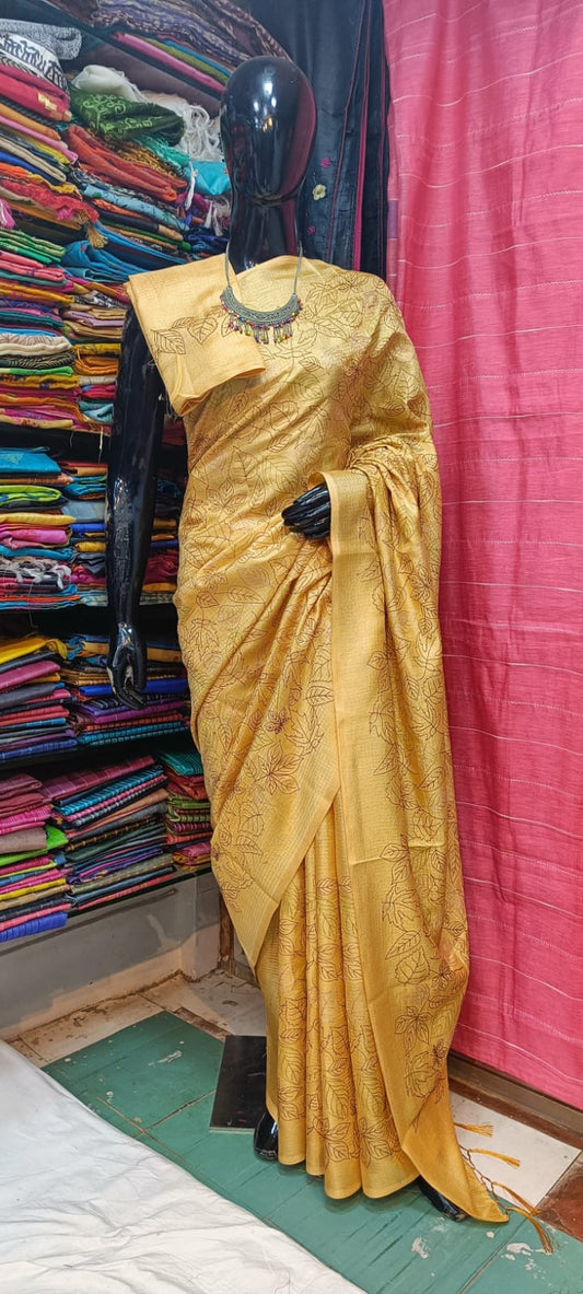 Katan Silk Saree With Beautiful Embroidery Work Saree KSB32