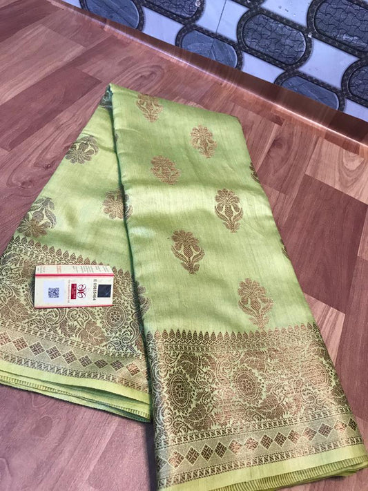 Pure Tussar Munga Banarasi Silk Saree TMS01