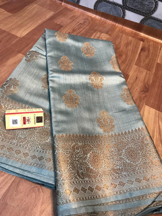 Pure Tussar Munga Banarasi Silk Saree TMS05