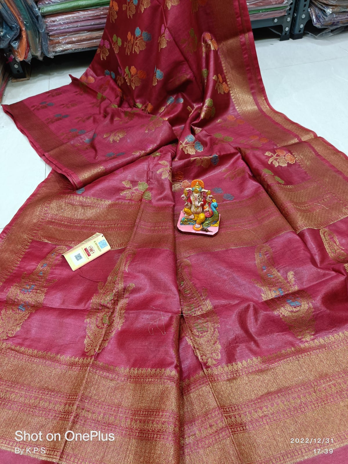 Pure Tussar Munga Banarasi Silk Saree TMS19