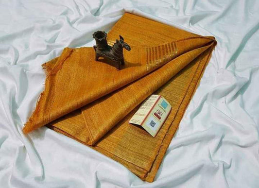 Pure Tussar Ghicha Golden Borde Silk Saree TGS33