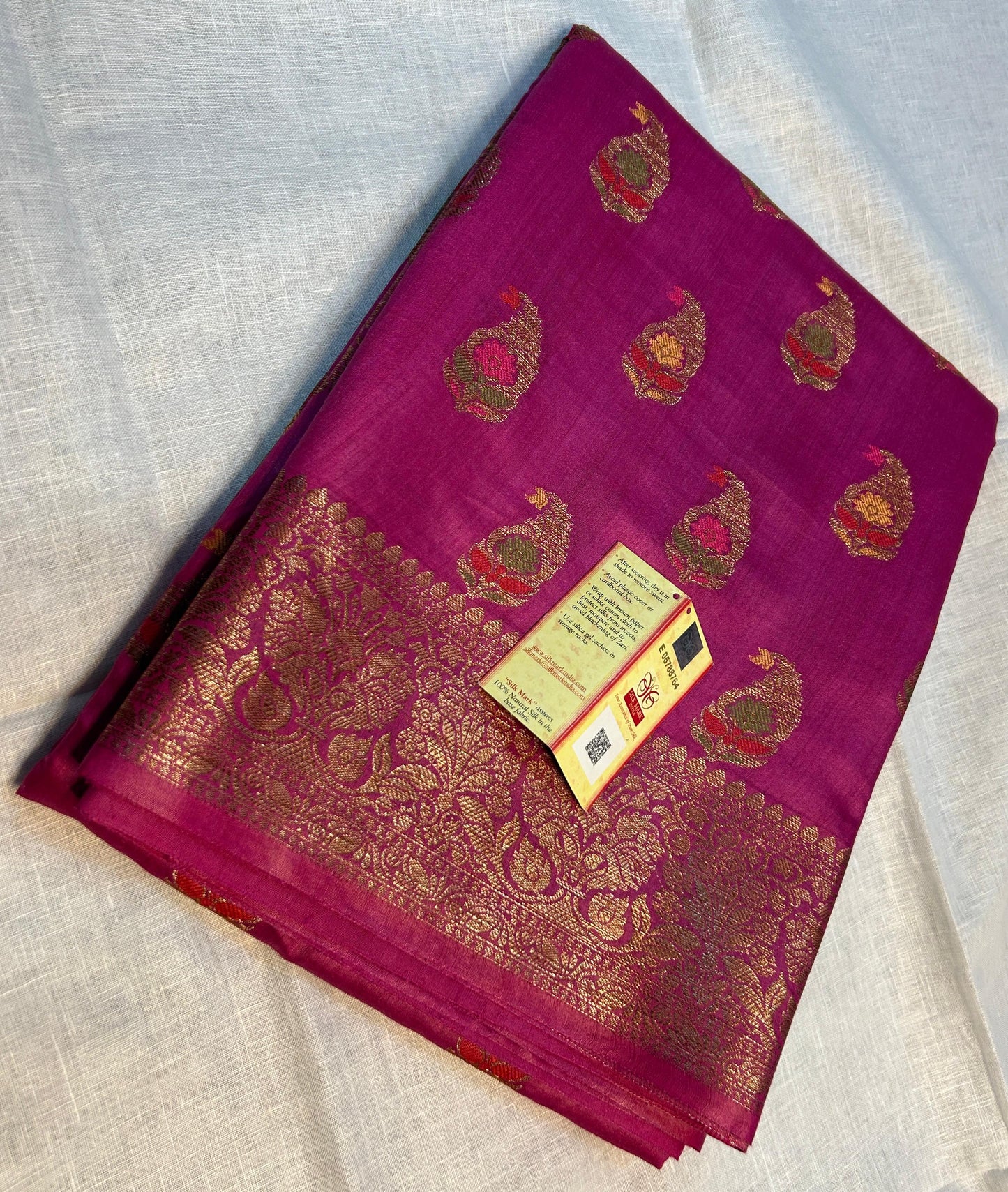 Pure Tussar Munga Banarasi Silk Saree TMS40
