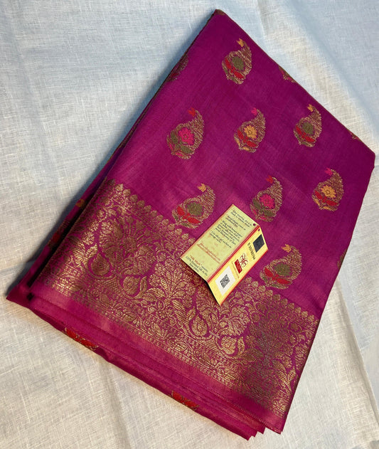 Pure Tussar Munga Banarasi Silk Saree TMS40