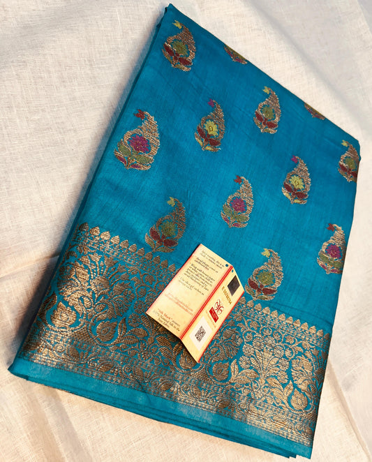Pure Tussar Munga Banarasi Silk Saree TMS42