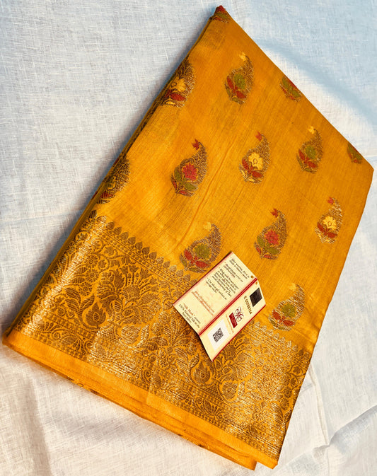 Pure Tussar Munga Banarasi Silk Saree TMS44