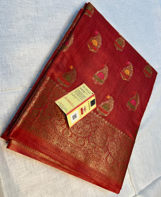 Pure Tussar Munga Banarasi Silk Saree TMS45