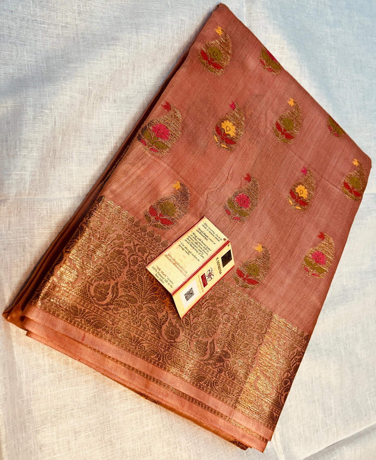 Pure Tussar Munga Banarasi Silk Saree TMS46
