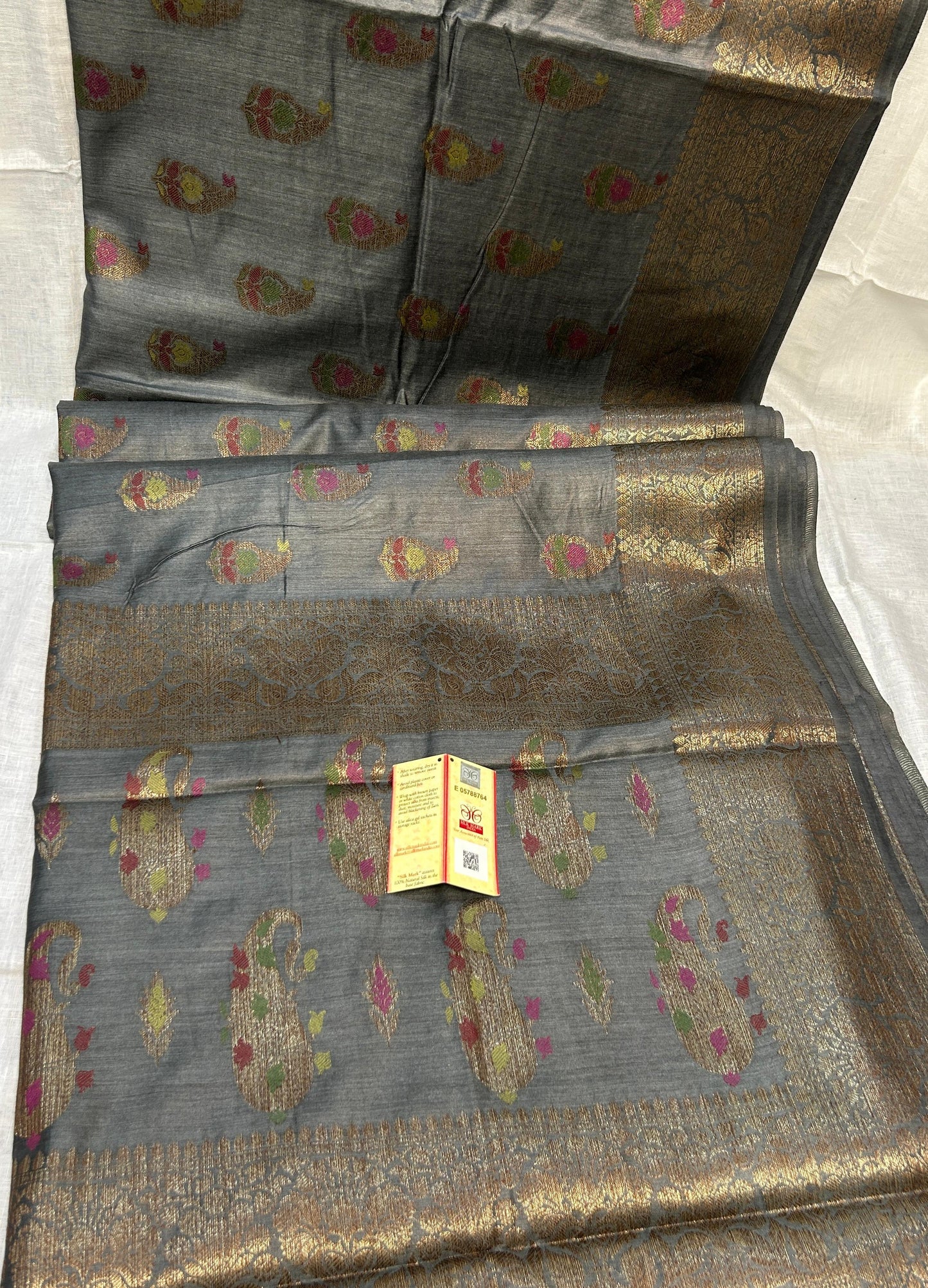Pure Tussar Munga Banarasi Silk Saree TMS43
