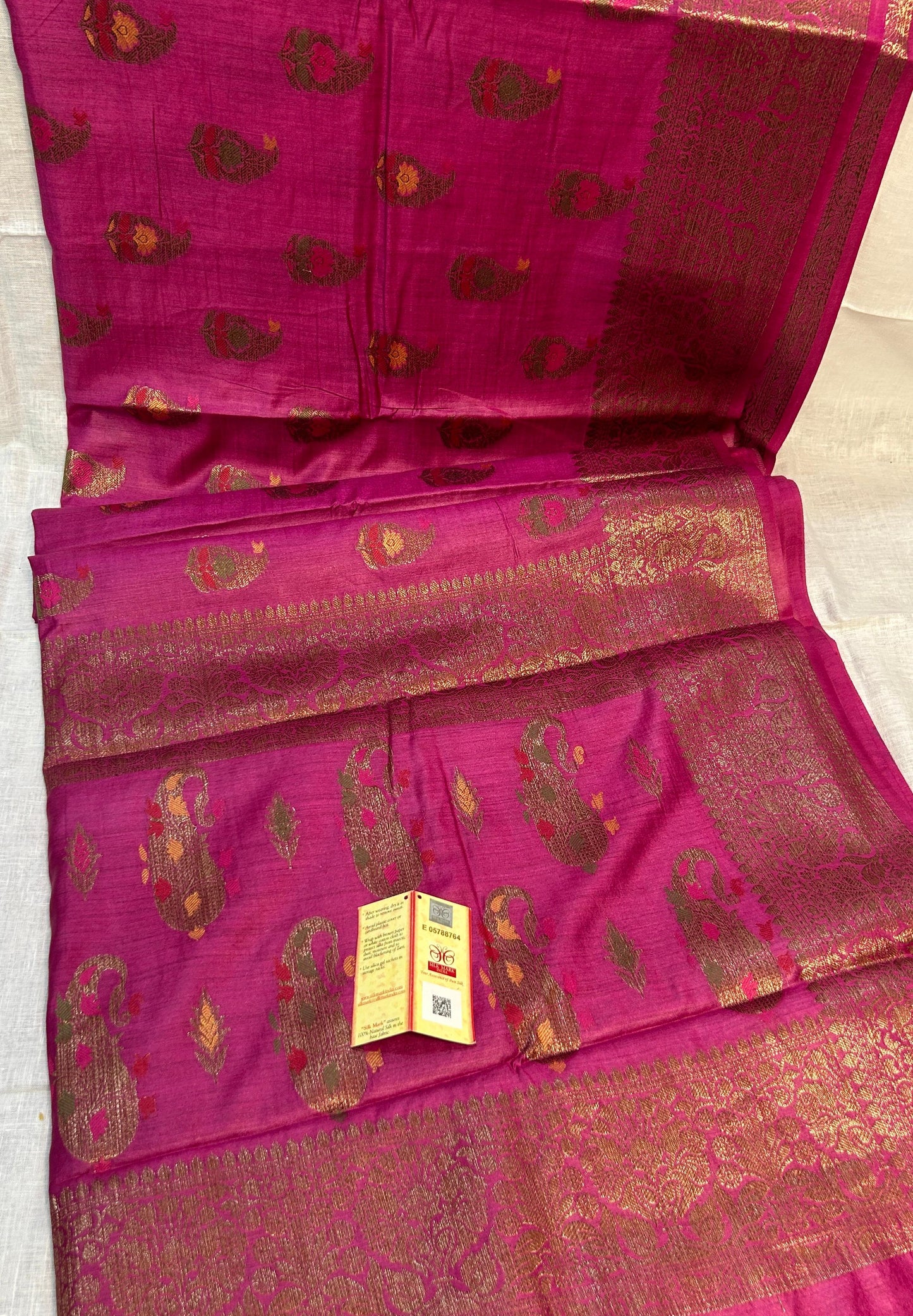 Pure Tussar Munga Banarasi Silk Saree TMS40
