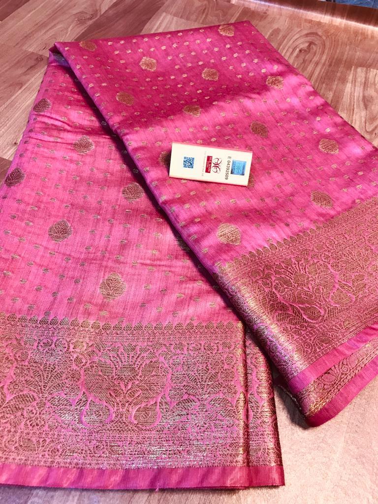 Pure Tussar Munga Banarasi Silk Saree TMS60