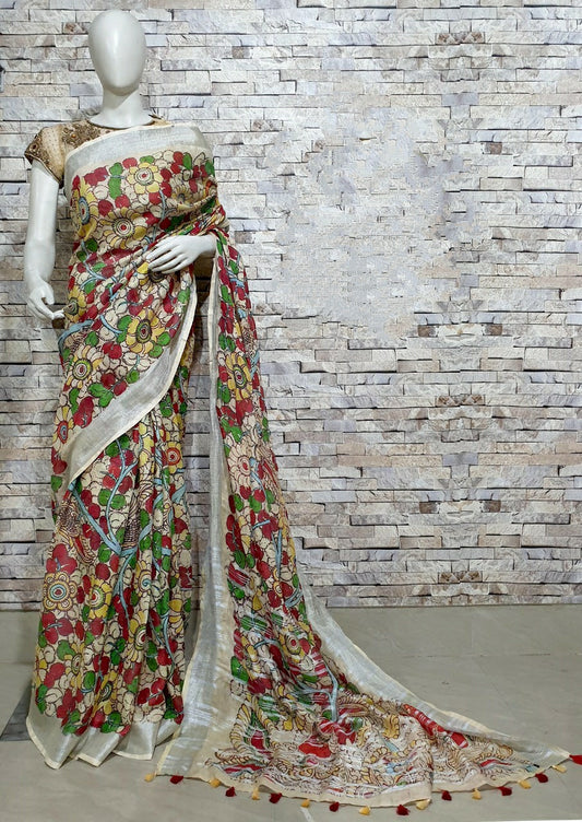 Digital Printed Linen Saree DPL36