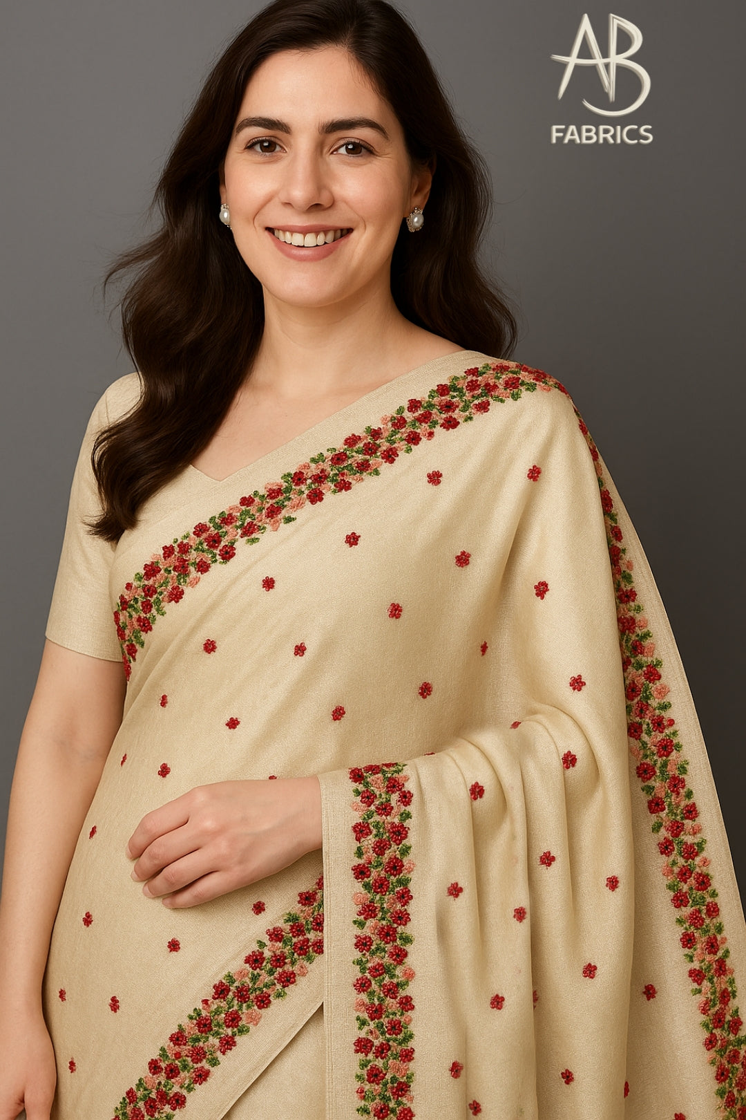 Pure Tussar Silk Saree With Beautiful Embroidery Work FRE01