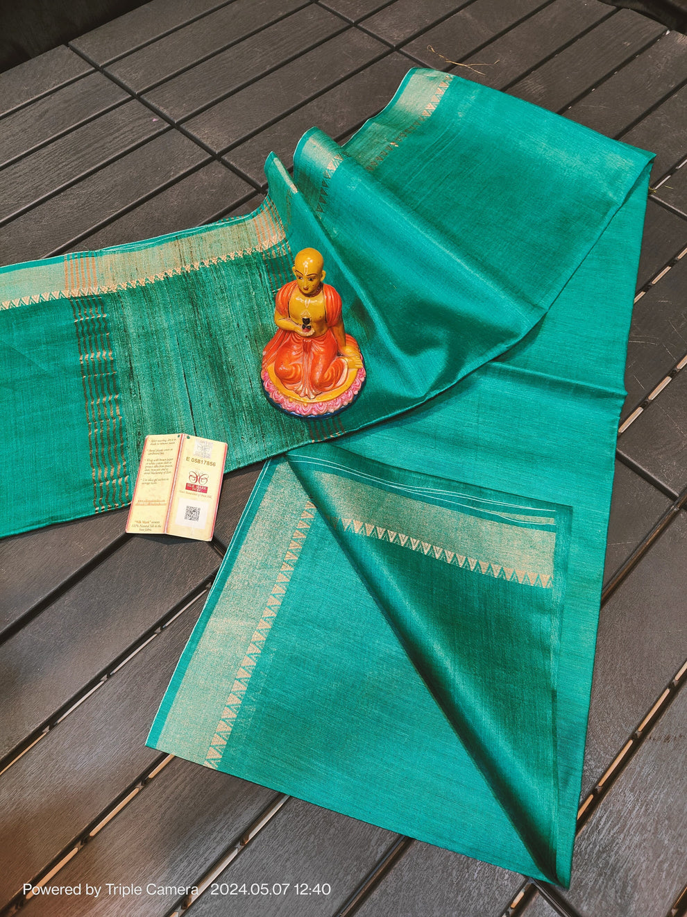 Pure Handloom Tussar Moonga Silk Saree TMB22